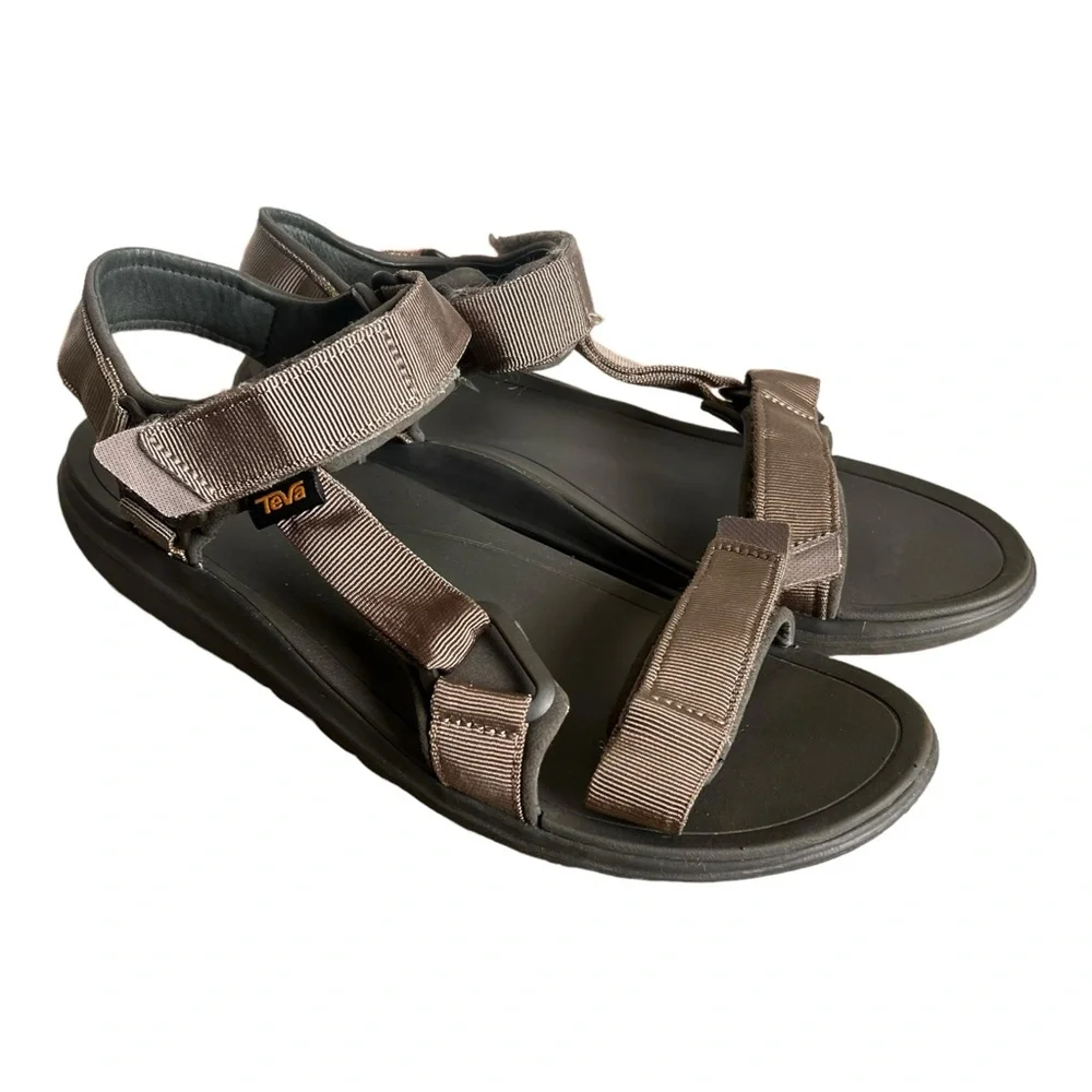 Teva Universal Trail Hiking Sandals Brown With Adjustable Slip-On Size 12